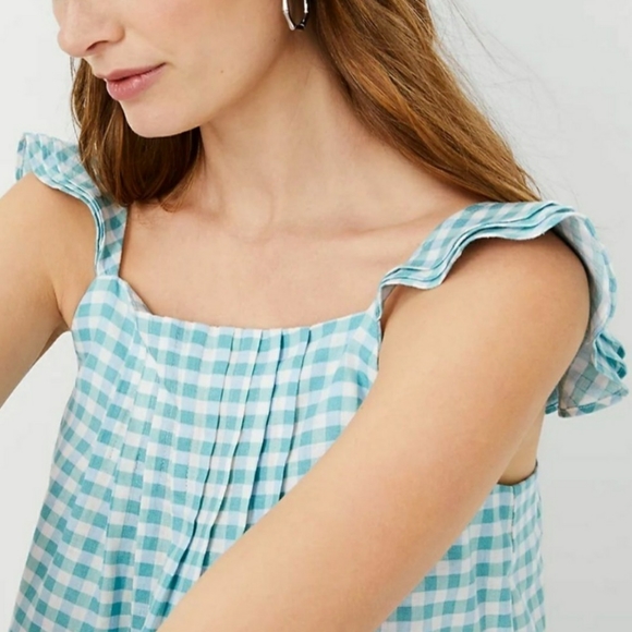 Anne Taylor Pintucked Ruffled Tank NWT - Picture 4 of 6